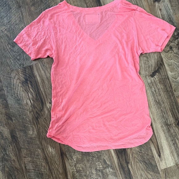 NATION LTD one size coral colored front pocket tee - Picture 7 of 8